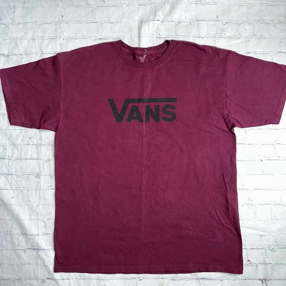 NWOT Unisex XLarge VANS Logo Maroon SS TShirt - Picture 1 of 5